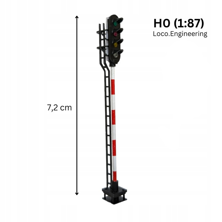 4 Aspect Railway Signal, Polish Railways, Custom Colors