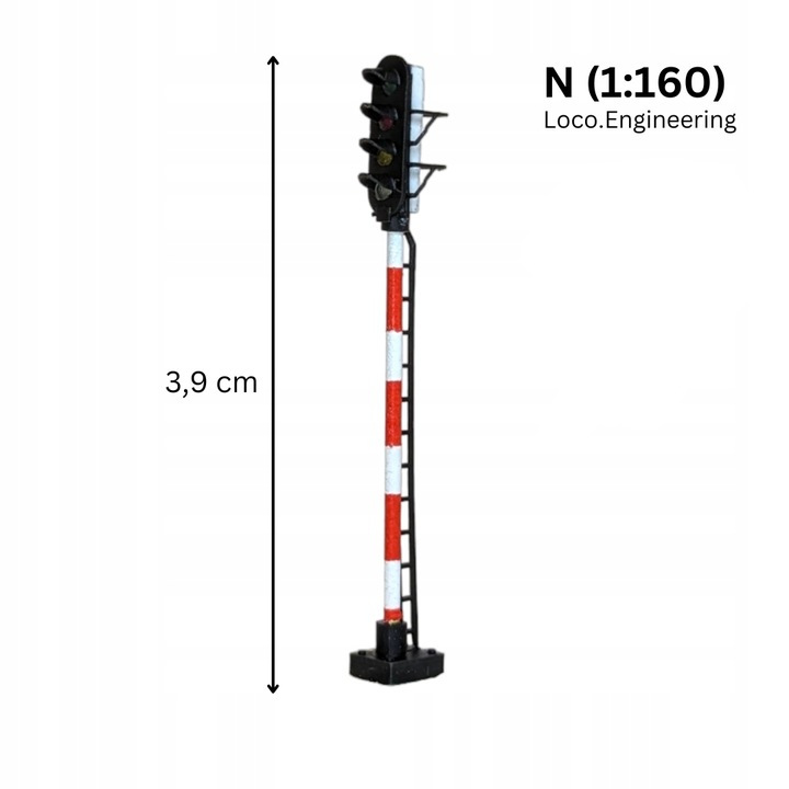 4 Aspect Railway Signal, Polish Railways, Custom Colors