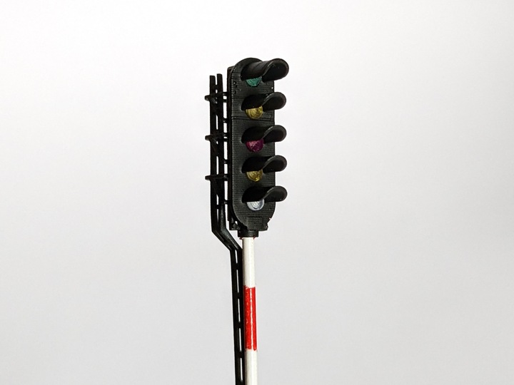 5 Aspect Railway Signal, Polish Railways, Scale TT, Custom Colors