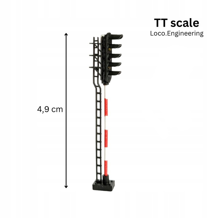 5 Aspect Railway Signal, Polish Railways, Scale TT, Custom Colors