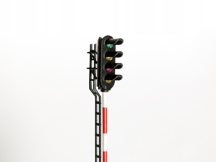 4 Aspect Railway Signal, Polish Railways, Scale TT, Custom Colors